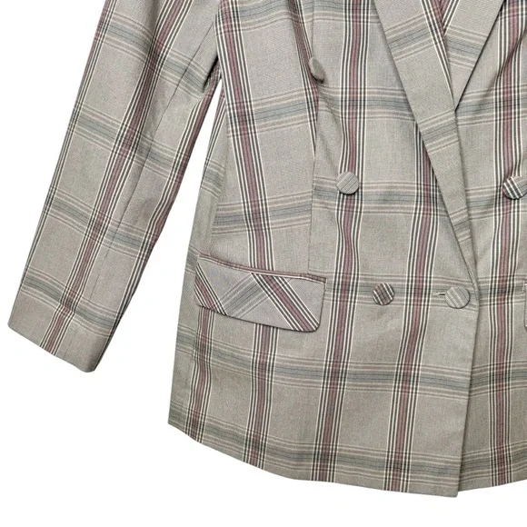 Cabi Sleuth Structured Plaid #5470 Women’s Double Breasted Longline Blazer Sz 10 - Picture 7 of 14